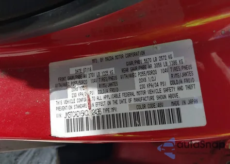 2019 Mazda Cx-9 Grand Touring from USA, damaged, VIN JM3TCADY5K0302436